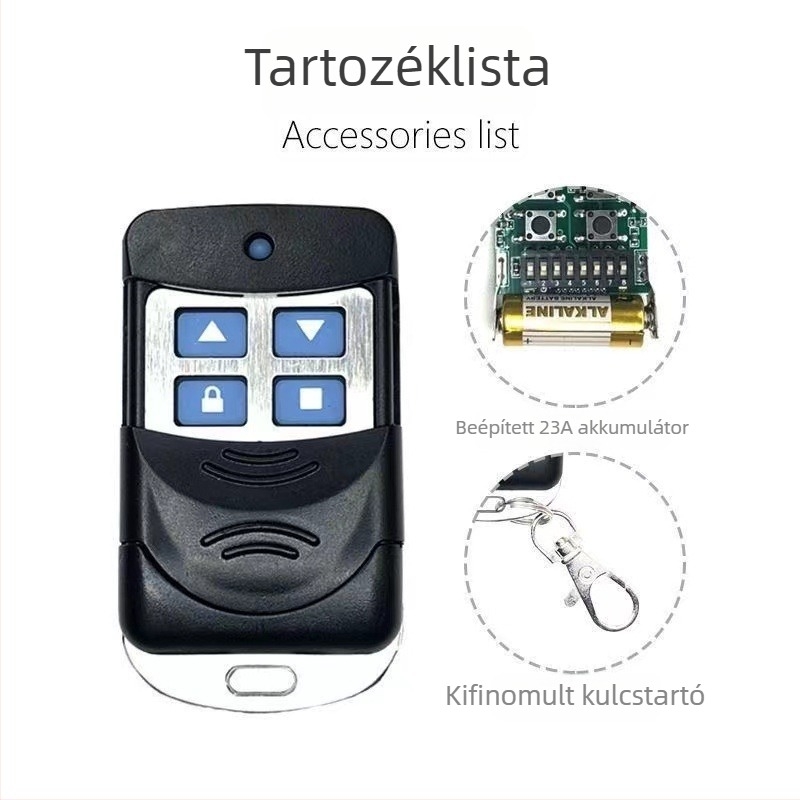 Elektromos redőnyajtó távirányítója 433MHz