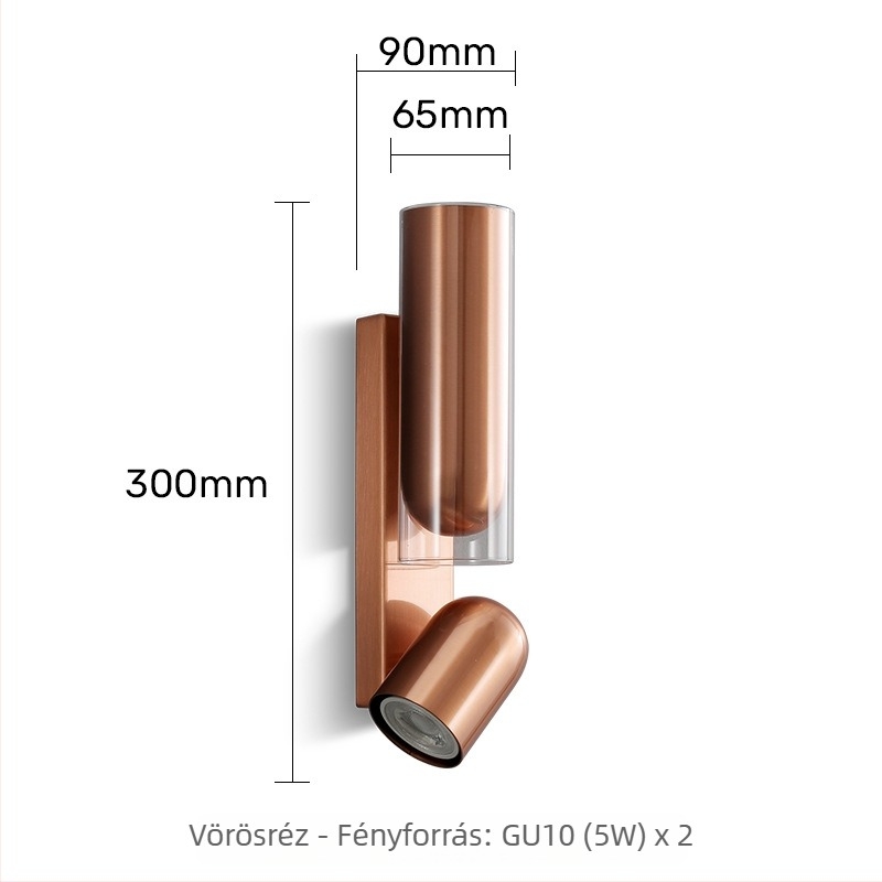 Skandináv tervező által tervezett forgatható, állítható falikar hálószobába, folyosóra vagy szállodába – minimalist LED világítás