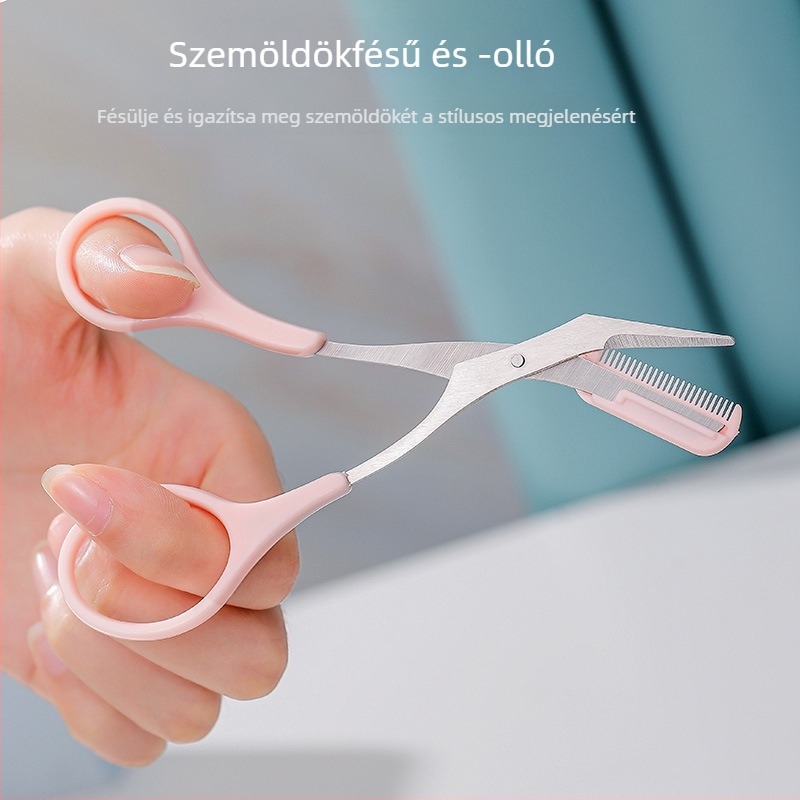 KELLY FACE Szemöldök formázó készlet kefével, szemöldökollóval és szemöldökborotvával