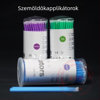 Üveges szempilla-tisztító vattapálcák hosszabbításhoz