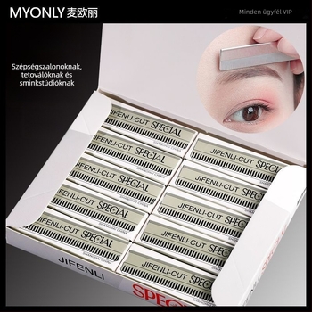 50 darab szemöldöknyíró penge készlet nőknek, szemöldök-nyíró készlet sminkmestereknek és fotóstúdióknak, kezdőknek