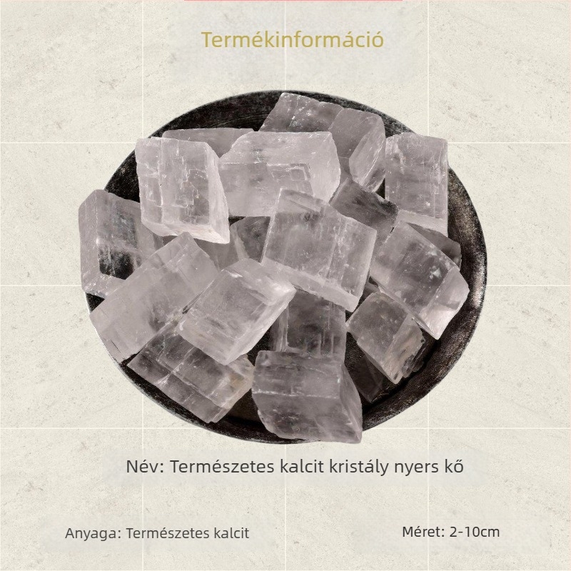 Természetes Icestone nyers kő, fehér kalcit, optikai kutatásokhoz, világításhoz és aromaterápiához, ásványi példány, díszkő