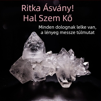 Természetes kristály hal szem kő, nyers ásvány, fehér kristály dísztárgyak és mintadarabok