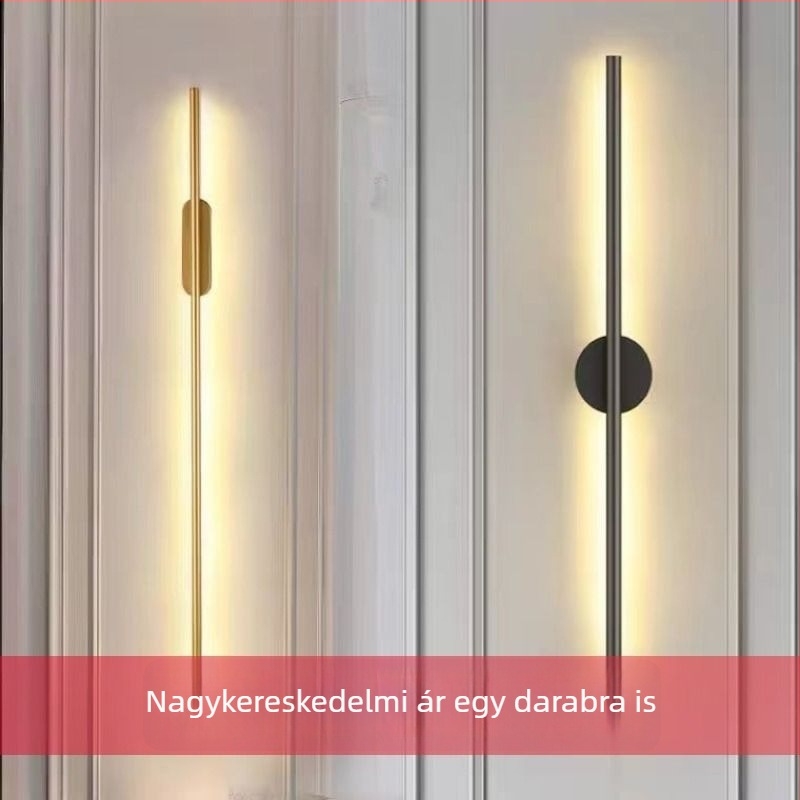 Modern minimalist LED anti-reflexiós hosszú sávos falikar belső használatra - hálószoba, nappali és TV hátteréhez