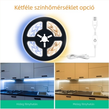 Vízálló 2835 LED-szalag USB-s tápegységgel, magas fényerő, lágy fény, beltéri TV-háttérvilágítás és dekoráció
