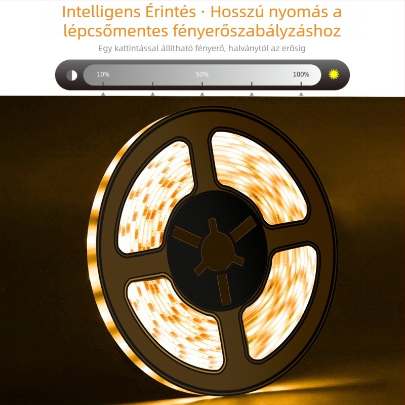 Vízálló 2835 LED-szalag USB-s tápegységgel, magas fényerő, lágy fény, beltéri TV-háttérvilágítás és dekoráció