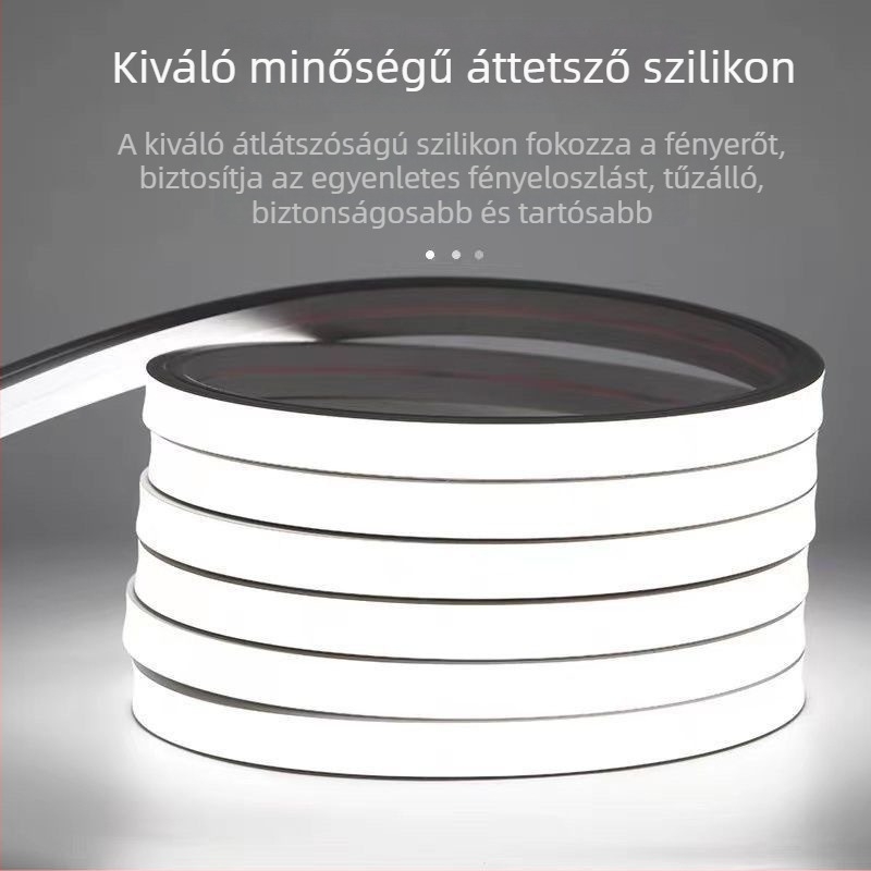24V forrasztásmentes szilikon LED-szalag mozgásérzékelővel, beépített világítás gardróbhoz és szekrényekhez (modell 1010)