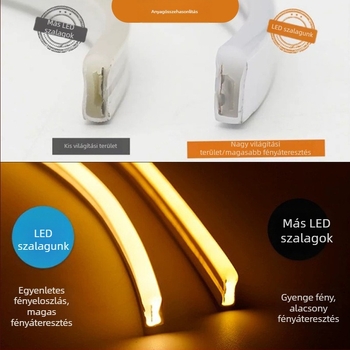 Személyre szabott LED világító szalag otthonra, 5V USB, rugalmas szilikon neonhatású