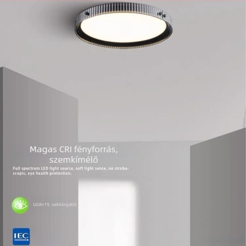 Olasz minimalist stílusú, magas minőségű hálószoba mennyezeti lámpa, modern üveg dizájn