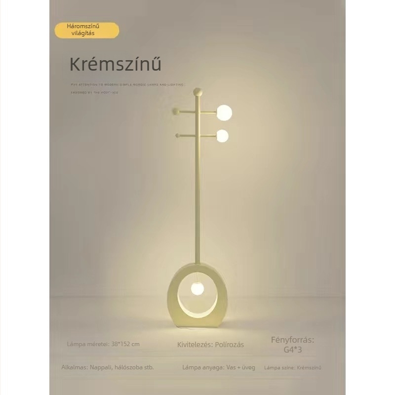 Skandináv stílusú állólámpa hegedű motívummal gyerekeknek – kreatív minimalist dekor