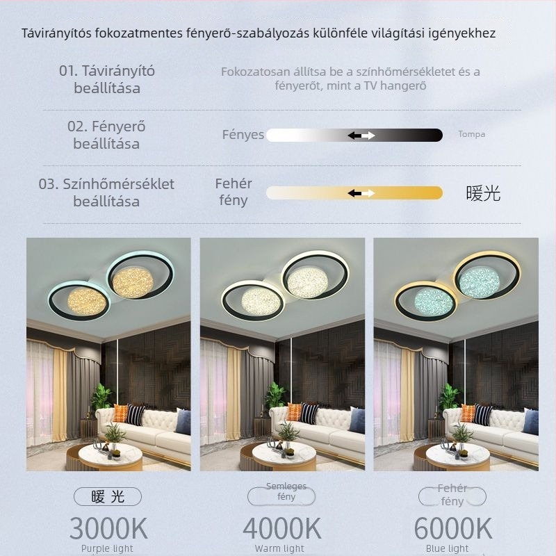 Modern minimalista mennyezeti lámpa vasból készült művészi kivitelben, akril árnyékolóval a nappaliba és a folyosóra
