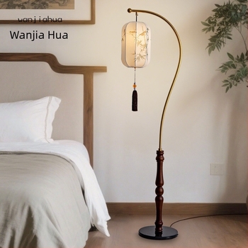 LED- világítású állólámpa új kínai stílusban, retro esztetikával, nappaliba és hálószobába, dekoratív hangulatvilágítás