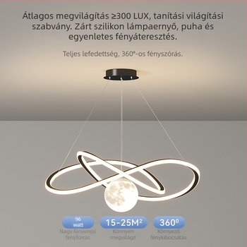 Étkezői függőlámpa, modern minimalist stílus, alumínium, LED, egyfejű