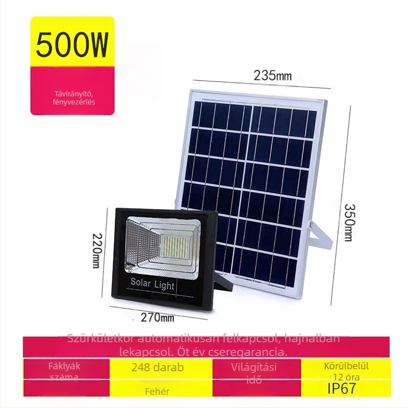 Huimin Napelemes LED világítás 3W IP65 külső LED-reflektor kerthez és járdához, beltéri/kültéri világítás