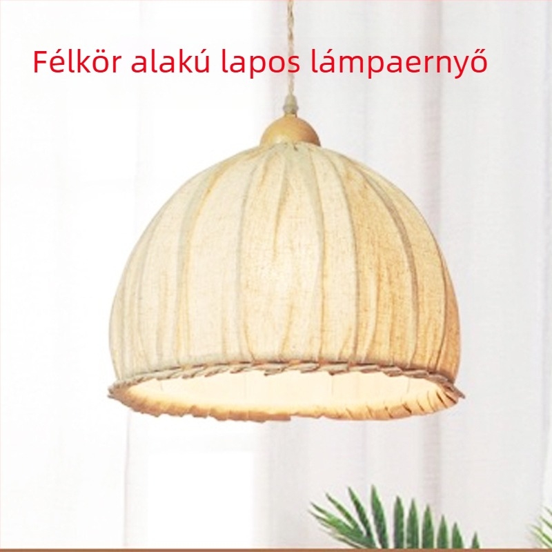 Kreatív, ipari stílusú, retro nosztalgikus lámpabúra lenvászonból és kenderzsinórból, függő lámpa étkezőhöz és otthonhoz
