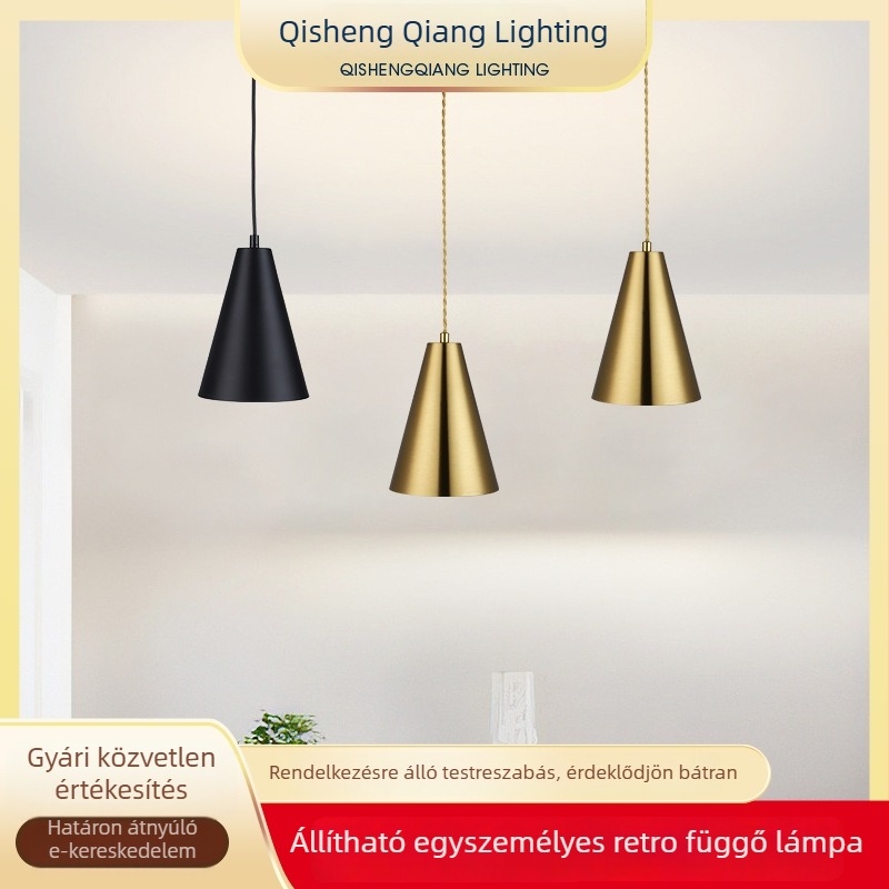 Modern minimalist függőlámpa éttermekhez, bárokhoz, egyfejű kivitel