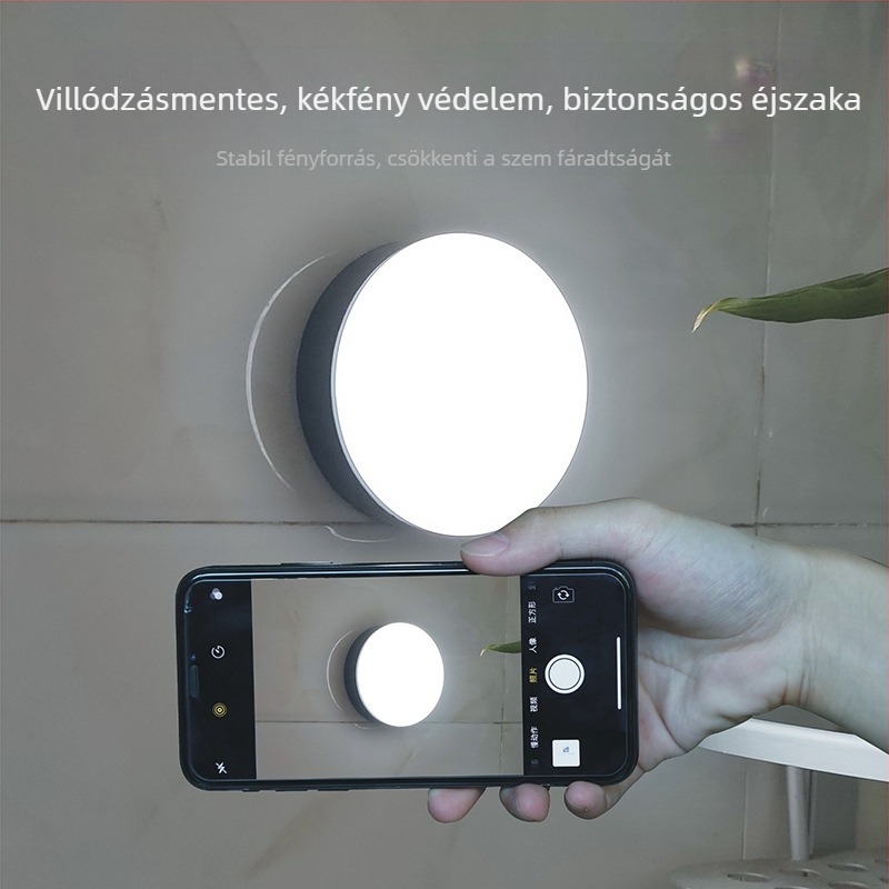 LED érintéses éjszakai lámpa hálószobába, hordozható stresszoldó éjszakai fény, AAA elem, gombnyomásos kapcsoló