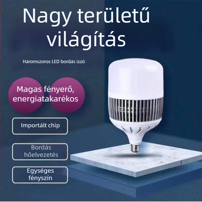 LED-lámpa otthonra, E27-es nagy foglalat, ultra fényes, szemvédő, energiatakarékos világítás