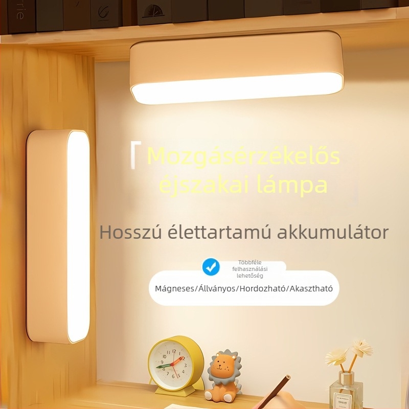 Automatikus ultra-fényes éjszakai lámpa vécéhez, folyosókhoz és kollégiumokhoz mozgásérzékelővel, USB-tápellátású