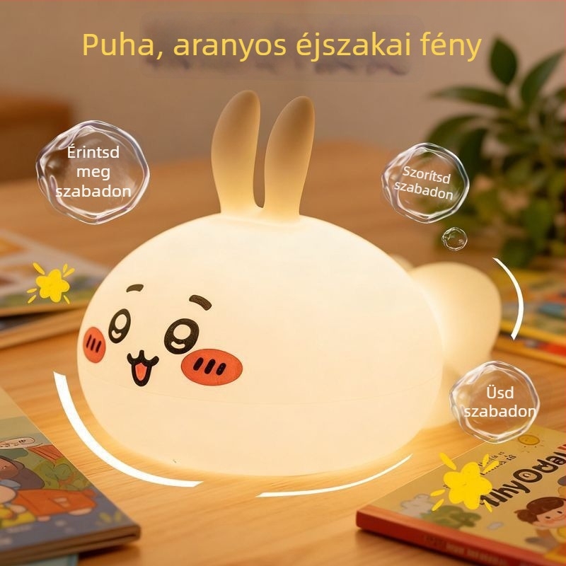 Doromboló macska éjszakai fény alváshoz, gyengéd fény a hálószobában, éjjeli lámpa lányoknak, születésnapi ajándék