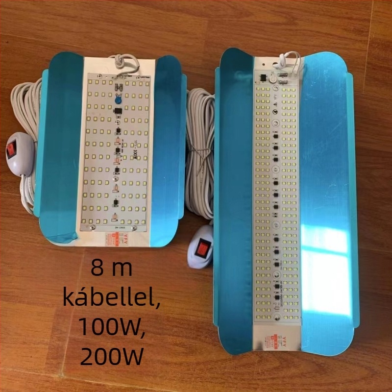 LED vakító lámpa építkezésekhez, IP66 vízálló, alumínium ház, 50W/100W/200W, 12° fényszög