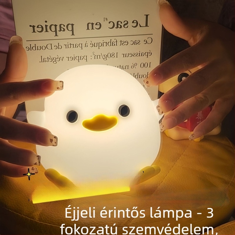 Új Doudou Duck – szemvédő éjjeli lámpa érintéses kapcsolóval, USB-töltéssel, rendkívül hosszú üzemidő, környezeti megvilágítás