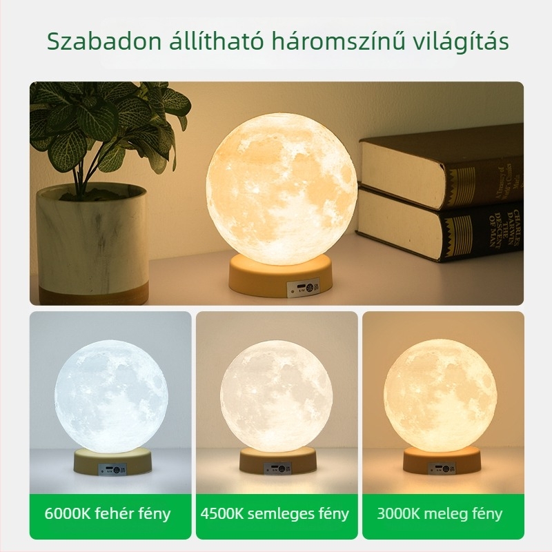Planétakerekű LED asztali és éjjeli lámpa – újratölthető éjszakai fény a hálószobába