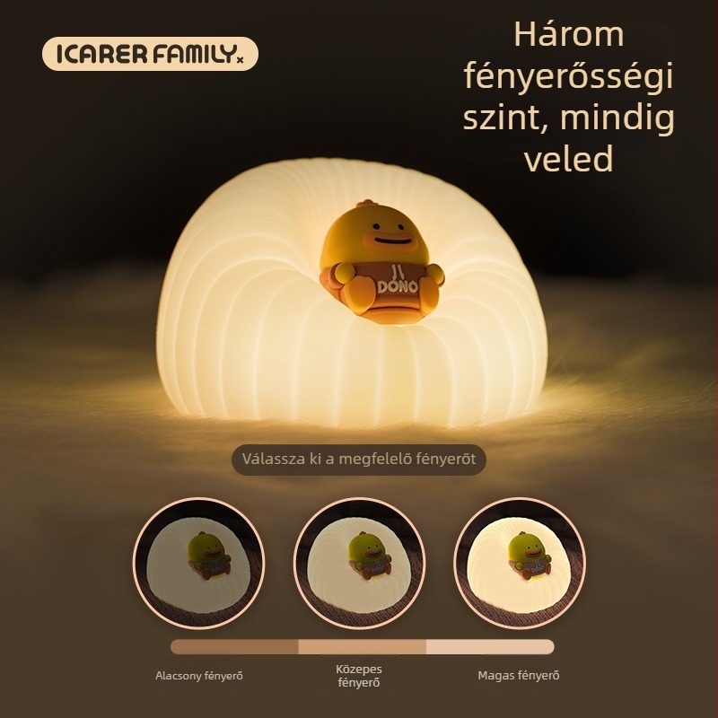 Szilikon éjszakai fény a baba etetéséhez — aranyos éjjeli lámpa időzítővel