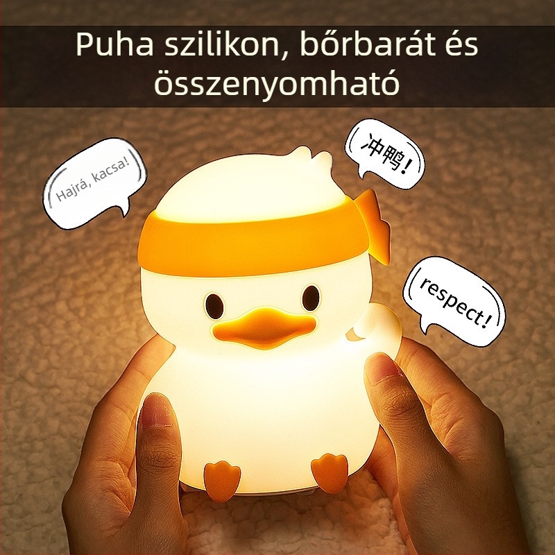 Szilikon éjszakai lámpa érzékelővel, újratölthető éjjeli lámpa alváshoz és etetéshez