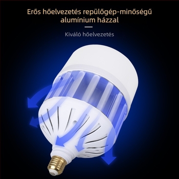 LED gömblámpa E27-es csavaraljzattal, ezüst színben, köd és por elleni védelemmel, raktáraknak, műhelyeknek és stadionoknak – 50W–100W, ultra fényes