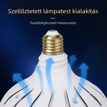 LED gömblámpa E27-es csavaraljzattal, ezüst színben, köd és por elleni védelemmel, raktáraknak, műhelyeknek és stadionoknak – 50W–100W, ultra fényes