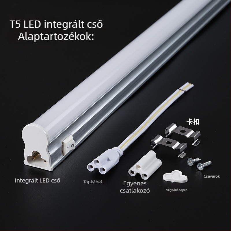 T5 LED integrált fluoreszcens cső tartóval és kapcsolóval