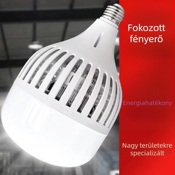 LED nagy teljesítményű lámpa bordázott alumínium hőelvezetővel, ultra fényes, 5000 lm, 220V, E27, tartós ipari környezetekhez