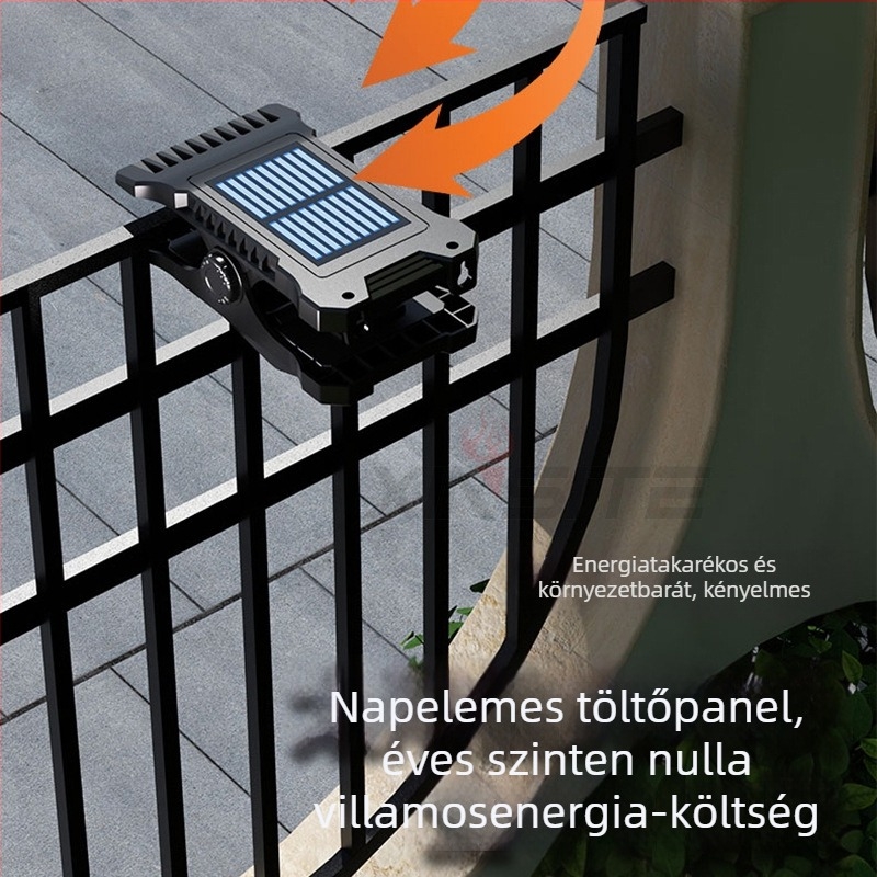 Napelemes LED klipsz lámpa kültérre, vízálló kert- és falivilág szenzorral