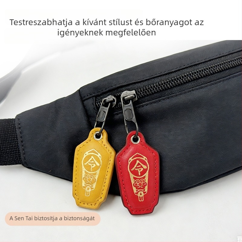 PU szerencse talizmán kulcstartó és táskadísz, személyre szabott logóval