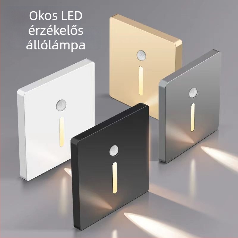 86 mm-es beépített LED világítás mozgásérzékelővel, folyosóra és lépcsőre – éjjeli fény otthonhoz