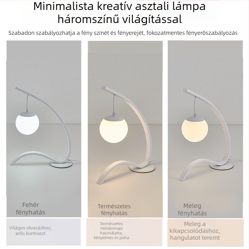 Skandináv szemvédő asztali lámpa, éjszakai fény, modern minimalista hangulatvilág hálószobába