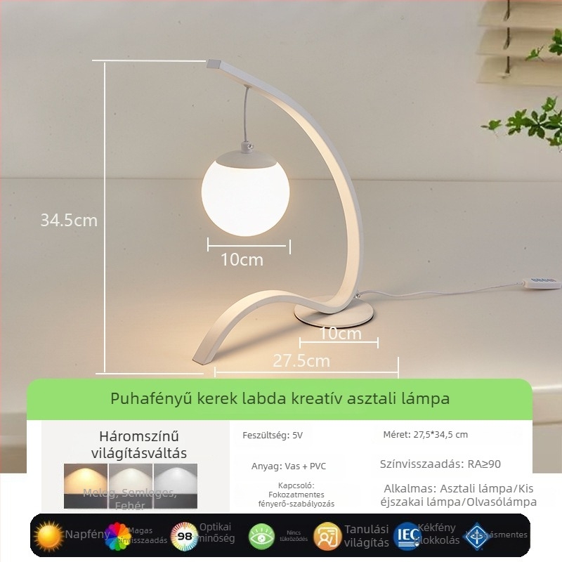 Skandináv szemvédő asztali lámpa, éjszakai fény, modern minimalista hangulatvilág hálószobába