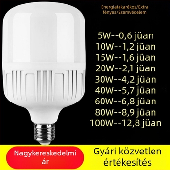 Otthoni LED lámpa, E27-es foglalat, energiatakarékos, fehér fény, beltéri világítás, szemvédő, villogásmentes