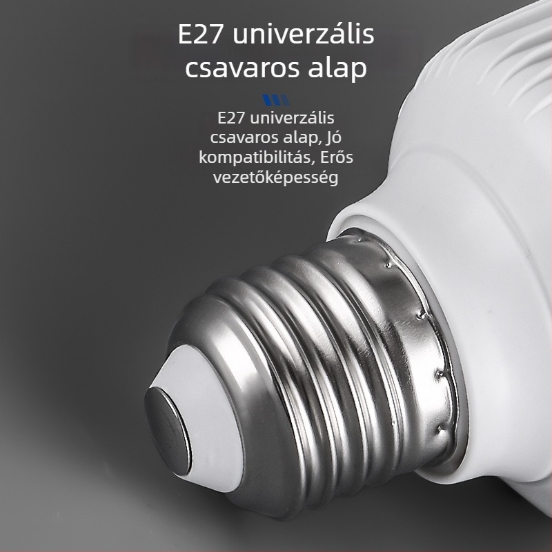 Otthoni LED lámpa, E27-es foglalat, energiatakarékos, fehér fény, beltéri világítás, szemvédő, villogásmentes