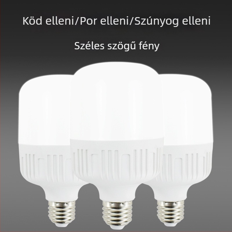 Otthoni LED lámpa, E27-es foglalat, energiatakarékos, fehér fény, beltéri világítás, szemvédő, villogásmentes
