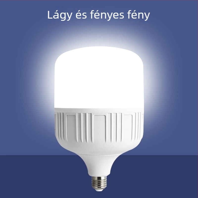 Otthoni LED lámpa, E27-es foglalat, energiatakarékos, fehér fény, beltéri világítás, szemvédő, villogásmentes