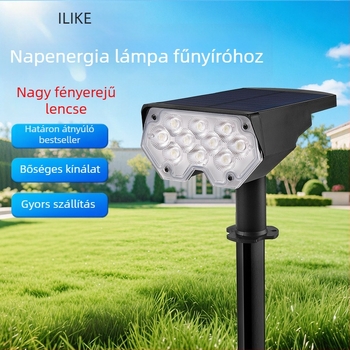 20 LED-es napelemes gyeplámpa, magas fényerő, kültéri kertészeti spotlámpa talajba szúrható
