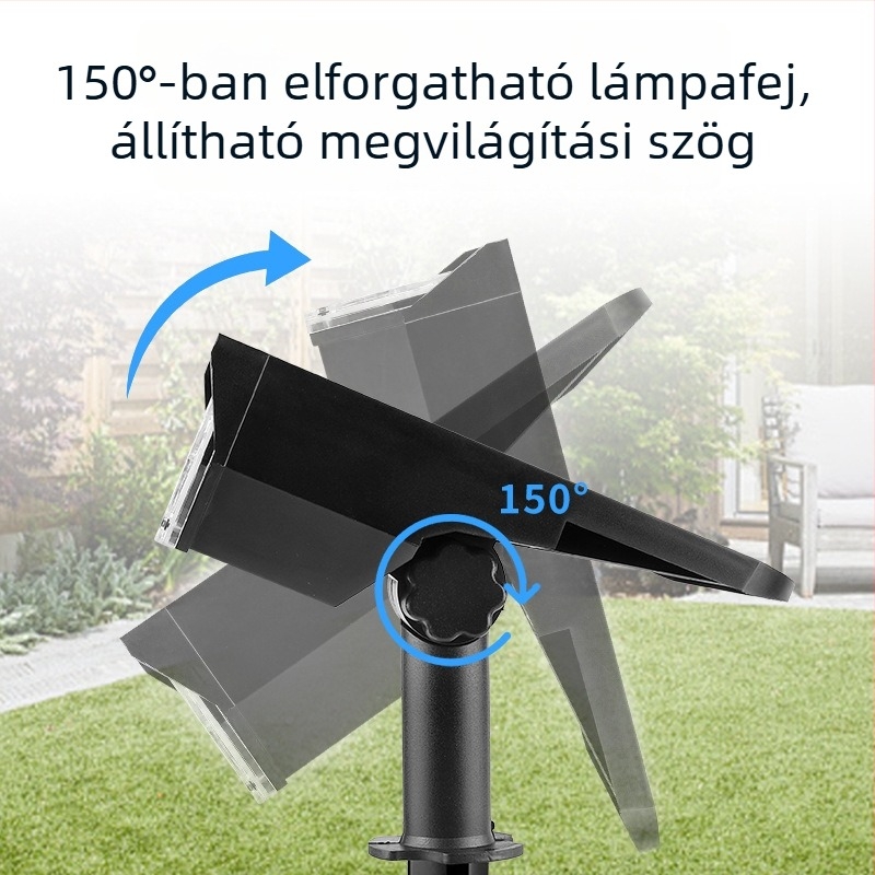 20 LED-es napelemes gyeplámpa, magas fényerő, kültéri kertészeti spotlámpa talajba szúrható