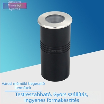 LED földalatti lámpa alumínium testtel és rozsdamentes acél burkolattal, anti-reflektív, IP65, 24V DC, meleg fehér 3000K, parkok, terek és lépcsők számára