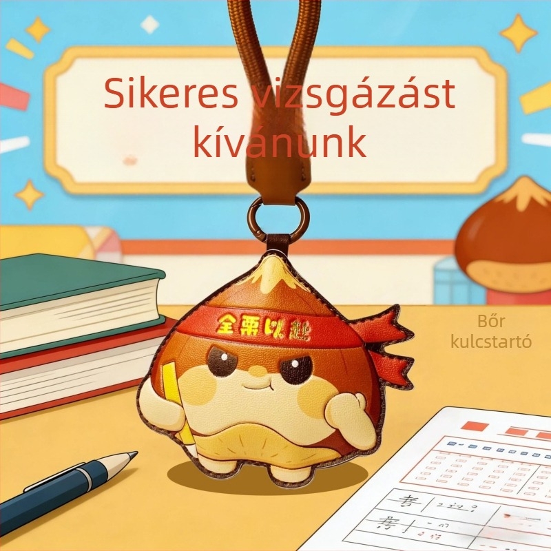 Bőr kulcstartó medál diákok számára, inspiráló hátizsák-dísz a vizsgákhoz