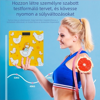 Digitális testsúly- és testzsírmérő, otthoni használatra, pontos és tartós, felnőttek és diákok számára