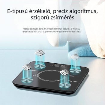 Új modell professzionális testzsírmérleg, újratölthető, elektrodákkal, otthoni használatra, nagy precizitás.