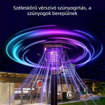 Napelemes szúnyogirtó lámpa kültéri használatra – udvarra és kertbe, kempinghez, gyepre