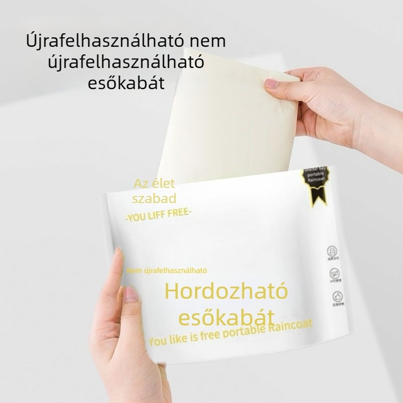 Hordozható EVA esőkabát, újrahasználható poncsó, kiterjesztett vízálló védelem, kültéri utazásokhoz, túrákhoz és kerékpározáshoz